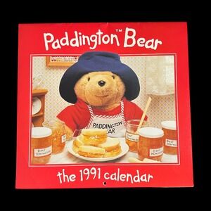 Vintage 1991 Paddington Bear Wall Calendar Antioch Publishing Collectible